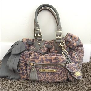 Juicy Couture animal print velour bag